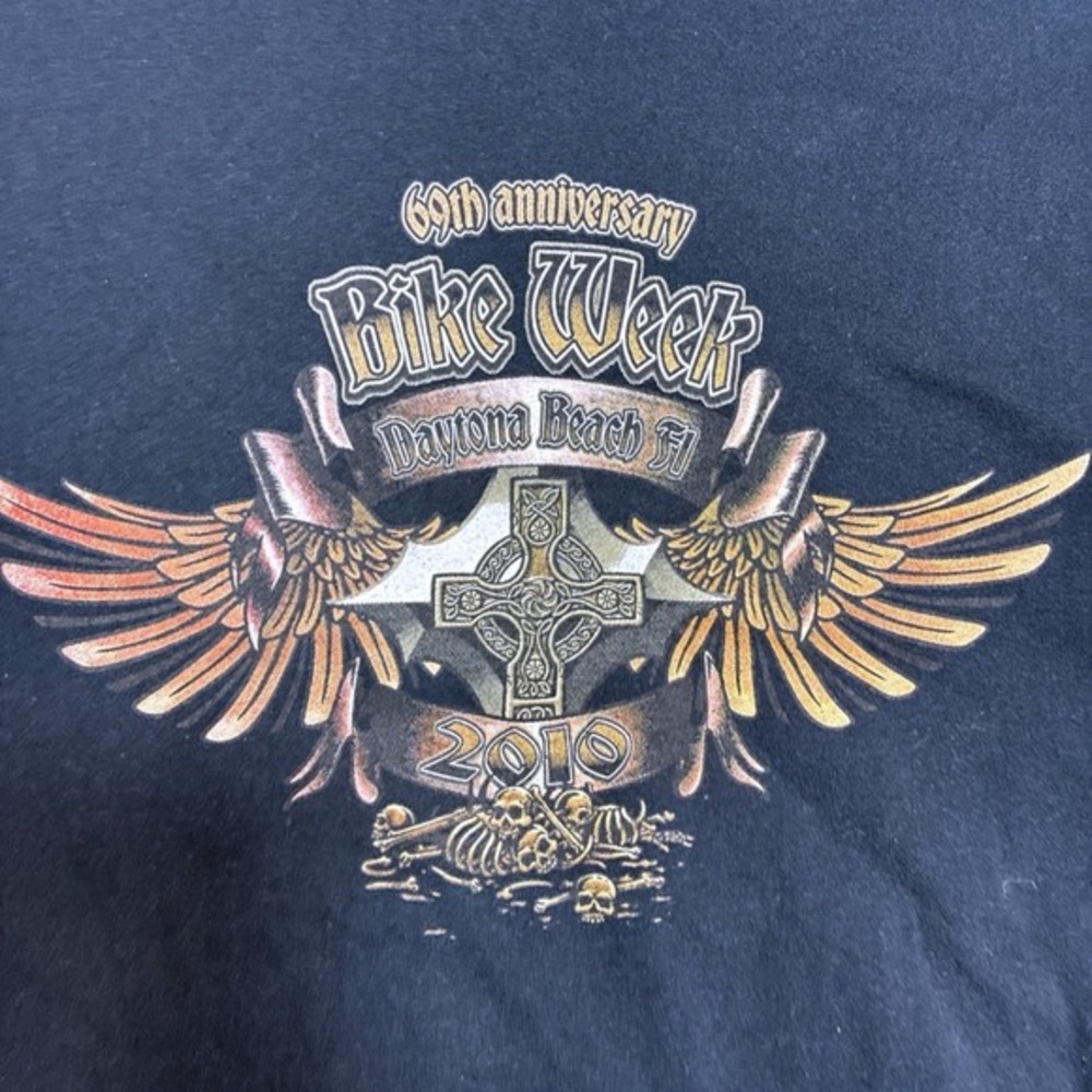 DAYTONA BEACH BAD ASS BIKE WEEK 2010‎ T-SHIRT BLK M BIKES,BABES & BEER VG CLEAN